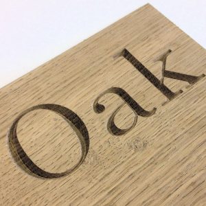 Oak sample engraving