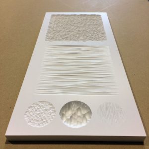 Engraved CNC texture sampler